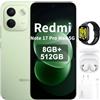 XIAOMI Redmi Note 17 Pro Max 5G, Smartphone 8+ 512GB, Batteria da 9210mAh, IP66/IP68, Nuova Fotocamera da 50MP, Display AMOLED da 6,83 da 6,83, Verde, Include Caricatore 120W, Cuffie, Orologio