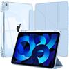 EspZanthic Cover per iPad Air 11 M4/M3/M2, Air 5a/4a Gen 10,9 Custodia Case Azzurro | Porta Pencil Bumper TPU Souple Dos Transparent Support Y Fold Protection Antichoc Design Fin Léger Multi Angles Lecture Vidéo