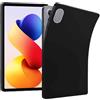 NUCNOK Cover per Redmi Pad 2 Pro (12,1 Pollici）,Ultra Sottile Nera Silicone Custodia,TPU Morbido AntiGraffio AntiCaduta Case