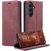 KZB Cover Libro per Samsung Galaxy S26 FE Custodia Portafoglio, Rosso | 2 Slot Carte, Pelle PU Premium, Magnetica, Kickstand, Antiurto Protezione, Flip Wallet Case per Samsung S26 FE
