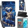 PHINIENLAND Cover per Honor X9A 5G / Magic5 Lite custodia portafoglio Cuore | 3 scomparti carte, 1 tasca banconote, Chiusura magnetica, Supporto, Pelle PU flip cover per Honor Magic5 Lite