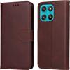 YUXING Cover per Motorola Moto G57/G57 Power/G67 Power 5G, Custodia a Libro | Pelle, Portafoglio, Blocco RFID, Porta Carte e Tasca Contanti, Chiusura Magnetica, Supporto, Antiurto-Marrone