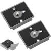 GXGM 2 Pezzi Placa De Liberación Rápida De La Cámara Per Manfrotto Con Viti Da 1/4, Compatibili Con Manfrotto 200Pl (Grigio)
