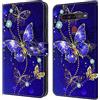 BLOTECH Flip Caso in Pelle Portafoglio Case for LG K51S/per LG K41S Flip Custodia Magnetic Buckle 3D Brillantini Glitters in Pelle PU Portafoglio con Interno Soft Protettiva,Gold Chain Butterfly