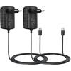 Security-01 Confezione da 2 adattatori AC a DC 5 V 2 A, spina micro USB