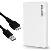 Storite Disco rigido esterno 250GB USB 3.0 da 2,5 pollici per PC-Bianco | Velocità di trasferimento di 5 Gbps, compatibile con Mac, PS4, Smart TV, Plug & Play, console di gioco