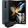 Samsung Galaxy Z Fold4 Smartphone 5G Caricatore incluso, Smartphone pieghevole Android SIM Free, 256GB, Display Dynamic AMOLED 2X 6.2"/7.6"1,2, Greygreen 2022 [Versione Italiana]