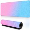 Mis.Moon Grande tappetino per mouse da gioco, con mappe topografiche con bordi cuciti, elegante tappetino per mouse con base antiscivolo, 900 x 400 mm (rosa-viola, 900 x 400 mm (lunghezza x larghezza)