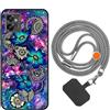 vingarshern Cover Compatible with Motorola Moto G32 Custodia in Silicone Sottile,Case Antiurto e Antigraffio con Motivo+1×Catena/Cordino per Cellulare,Mandala