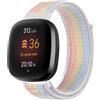FYISWHO Traspirante Sport Cinturino per Fitbit Versa 4 / Versa 3, Nylon Bracciali Cinturini di Ricambio per Fitbit Sense 2 / Sense