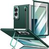 COQUE Custodia per Samsung Galaxy Z Fold 8 con Slot per S Pen-Verde scuro | Incluso stilo ultra-sottile, vetro 9H, telaio come cavalletto, PC opaco anti-impronta, pulsanti metallo