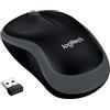Logitech M185 Mouse Wireless Argento argento