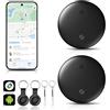 Lizoak Bluetooth GPS Tracker per Android con Google Mein Dispositivo Trova app,Individuatore chiave e posizionamento bagagli,IP66 impermeabile,batteria sostituibile,segnale forte da vicino,per chiavi,borsa