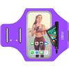 EOTW Joggen Sport - Supporto per cellulare con Airpods per lettore MP3/iPhone 16/15/14/13 Pro Galaxy S24/S23/S22 (viola, 5,5 ~ 6,0)