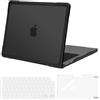 MOSISO Custodia Compatibile con MacBook Air 13 Cover M5 M4 M3 M2 2026-2022 | Copritastiera&Pellicola&Paraurti TPU Morbido Case per MacBook Air 13,6 pollici A3449 A3240 A3113 A2681, Nero