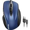 TECKNET Mouse Wireless Ricaricabile, Silenzioso Mouse Senza Fili | Fino al 90% di Riduzione del Rumore, 4800 DPI, 6 Pulsanti Mouse Ergonomico, 2.4G Mouse USB per PC Portatile, Mac, Laptop