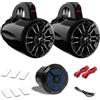 Generico KIT SET MARINO BOSS AUDIO SYSTEMS MG150T.4 con 2 diffusori a 2 vie, 200 watt rms 400 watt max, impermeabili, e 1 lettore digitale, audio streaming, bluetooth integrato, waterproof, venduto come kit