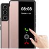 Fciaeytou Cover per Samsung Galaxy S21 FE - Cover trasparente per Samsung S21 FE con aletta integrale, protezione flip in silicone morbido antiurto 360 Full Body antiurto custodia 5G