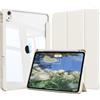 GKABXY Custodia per iPad Air 11 Pollici M3/M2 (2025/2024), iPad Air 5/4ª generazione 10.9 Pollici 2022/2020, telaio in TPU morbido trasparente retro in PC antiurto, guscio antiurto auto guardia/sonno