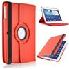 TechDealsUK Custodia a libro in pelle con supporto girevole a 360° per Samsung Galaxy Tab 2 10.1 P5100 P5110, colore: Rosso