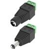 Lunpog Adattatore DC 2 pezzi 5,5 mm x 2,1 mm maschio femmina | Presa DC per telecamera CCTV, per striscia LED, connettore 12 V