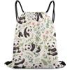 Morbuy 35x42cm Sacca Sportiva Impermeabile Zaino a Sacco (Bambù) | Zaino Traspirante Stampa Animali Cartoon, Leggero Grande Capacità Coulisse Sportivo, per Palestra, Scuola, Viaggi, Uomo Donna