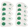 Purokise Copriglie Ferro da Golf in PU Quadrifoglio, Set da 10 per Mire Standard | PU resistente Quadrifoglio Facile da Montare e Smontare Adatto a Ferri Standard Set da 10 Pronto per Viaggio