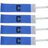 OKUMEYR 4 Pezzi Fascia da Capitano Sportiva Blu in Nailon per Adulti | Regolabile, Flessibile e Resistente All'usura, per Hockey su Ghiaccio e Hockey, Uso da Capitano