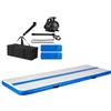 KOMFOTTEU Tappetino Ginnastica Gonfiabile con Pompa Elettrica | Tappeto Ginnastica Pieghevole in PVC con Superficie Antiscivolo e Borsa per Trasporto per Yoga e Fitness, 297 x 98 x 11 cm