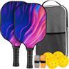 Generic Set di racchette da gioco con pallina | Accessori sportivi leggeri ed ergonomici in fibra di vetro per ragazzi ragazze uomini donne indoor outdoor uso domestico