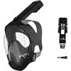 Aumotop Maschera da Snorkeling Integrale con Visione a 180° | Antiappannamento, vestibilità ergonomica, materiale siliconico, attrezzatura per lo snorkeling