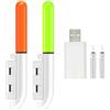 Generic Bastoncini luminosi da pesca con punta per canna da pesca | Luce della canna da pesca, Canne da pesca notturna a LED con batteria ricaricabile Glow Lamp,Pesca notturna ad alta