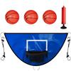 Zqkimzi Set di canestro da basket per bambini, resistente al sole, resistente | Set di canestro da basket, pompa, palla, resistente al sole, resistente all'abrasione, per bambini, gioco all'aperto, sport