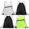 APLOS Zaino con coulisse, 4 pezzi, grande | Borsa sportiva impermeabile, nero, bianco, verde, in tessuto Oxford, per sport, viaggi, nuoto, sport