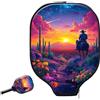 Generic Racket Sleeve Cowboy On Horse At Starry Sunset pickleball Paddle Cover | Impermeabile antigraffio pickleball Covers Per Fits Most Rackets sport Allenamento