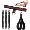 Generic Fascia di resistenza alle gambe con impugnatura 13,6 kg Attrezzature per | Fascia di resistenza a pedale con regolazione della tensione per esercizi a casa, palestra, braccio,