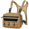 Ronyme Borsello Pettorale con Imbracatura | Confortevole, Borsa Tattica da Petto, Multitasche, Borsa da Petto con Moschettoni, per Outdoor, Escursionisti