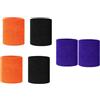 SHINEOFI 6 Pezzi Polsino Sportivo Elastico per Polso, Leggero e Confortevole | Lattice ad Alta Elasticità e Cotone Poliestere, per Calcio e Sport, Adatto ad Adulti Colore Casuale
