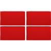 BESTYASH 4 Pezzi Fascia da Capitano Calcio Rossa in Nylon per Adulti | Design Flessibile Stampa Chiara e Colori Brillanti, per Calcio e Basket, Accessorio Squadra