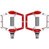 Todikaper Pedali per bicicletta leggeri in lega CNC, ampia piattaforma antiscivolo, perni per mountain bike, per guida ibrida, e-bike, sistema di cuscinetti sigillati, 460 g, colore rosso