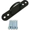 DEEPCRAFF Gancio Fisso Multifunzione per Parete e Soffitto in Acciaio Nero | Montaggio su Muri, Travi e Supporti, Finitura Resistente al Calore, 4 Tasselli per Cemento