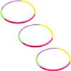 Hopzab 3 Hula Hoop staccabili, 7 sezioni regolabili | Cerchi regolabili in plastica leggera, 7 sezioni per palestra domestica, danza ed esercizio all'aperto