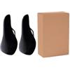 Generico Sella Bici, MTB Bike Seat | Tappetino sedile posteriore, pelle sintetica, nero con logo bianco