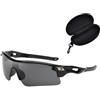 RIXOW Occhiali da Ciclismo, Protezione UV 400 Occhiali da Sole per Uomo e Donna, Occhiali Sportivi per Corsa, Pesca, Guida, Baseball, Golf, Bicicletta Accessori