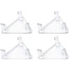 MAGICLULU 4 Pezzi Supporto Acrilico, Espositore Triangolare Antiscivolo | Cuscinetti in Silicone, Evita Graffi, Uso Multiplo per Sfera e Figurina, Stile Semplice