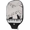 Generic Neoprene Paddle Cover Cat Black Musical Note pickleball Paddle Cover | Universale Impermeabile Neoprene Paddle Case Per uomini e donne L'uso Esterno Fits Most Rackets
