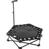 YOICUATGNA Trampolino pieghevole esagonale, portata 150 kg, con impugnatura in schiuma e piedini stabili, regolabile in 3 livelli, per bambini e adulti