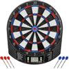 SPORTNOW Freccette Bersaglio Elettronico con 18 Giochi, 159 Varianti | Bersaglio Freccette con 24 Punte di Ricambio, Display LCD, per 8 Giocatori, Punta Morbida, 6 Freccette