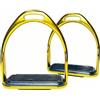 Baoblaze Staffe con Finitura Elettroplaccata Dorate Coppia di Staffe in Ferro Resistenti per Cavalieri, Dell'equitazione, Maneggio