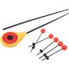 Oumefar Canna da Pesca Sul Ghiaccio Invernale Gialla, Design Portatile | ABS resistente, punte in acciaio inossidabile, ideali per la pesca all\'aperto